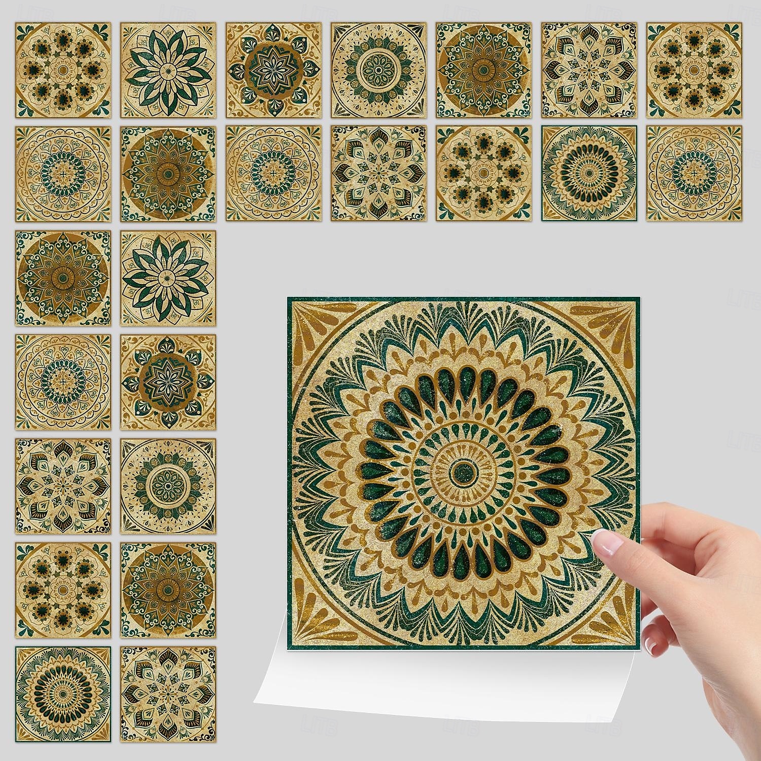 24 adesivi per piastrelle in stile marocchino, decalcomanie murali in PVC con pellicola di cristallo ispessita, impermeabili &Decorazione murale in piastrelle retrò, antiolio e rimovibili, per bagno, del 2025 a $10.99 –P12