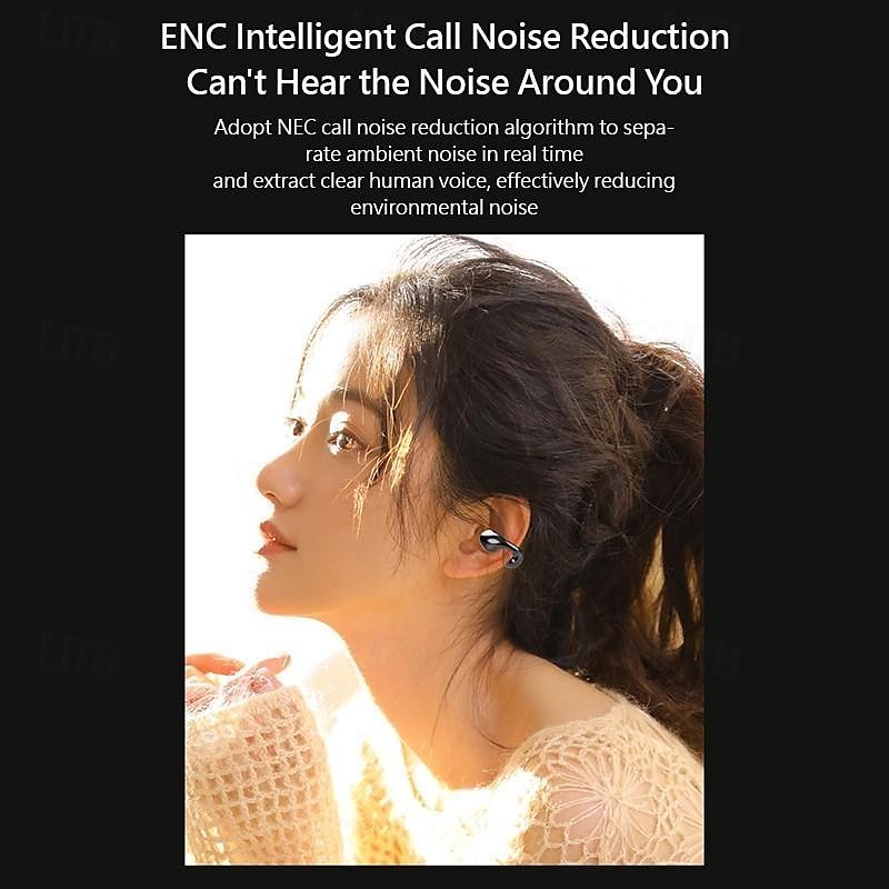 1PC Painless Wear Ear-clip EarphonesTWS Wireless Bluetooth5.3 Earbuds with Microphone 2025 - $16.99 –P2