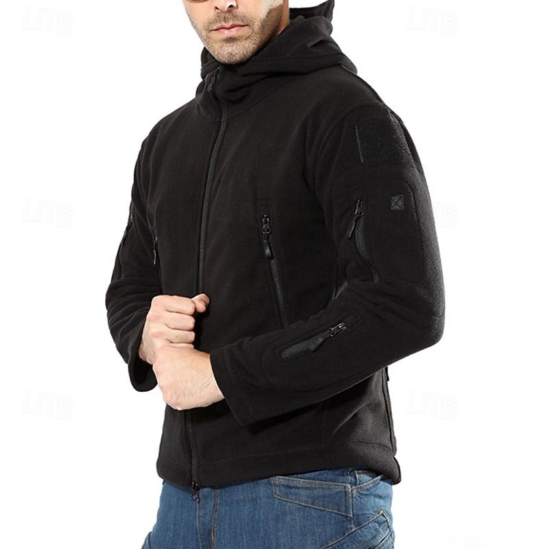 Per uomo Giacca in pile da escursione Inverno All'aperto Caldo Morbido Comodo Giacche in pile Giacca leggera Cerniera intera Scalate Campeggio / Escursionismo / Speleologia Viaggi Nero Marrone Verde del 2025 a $42.99 –P10