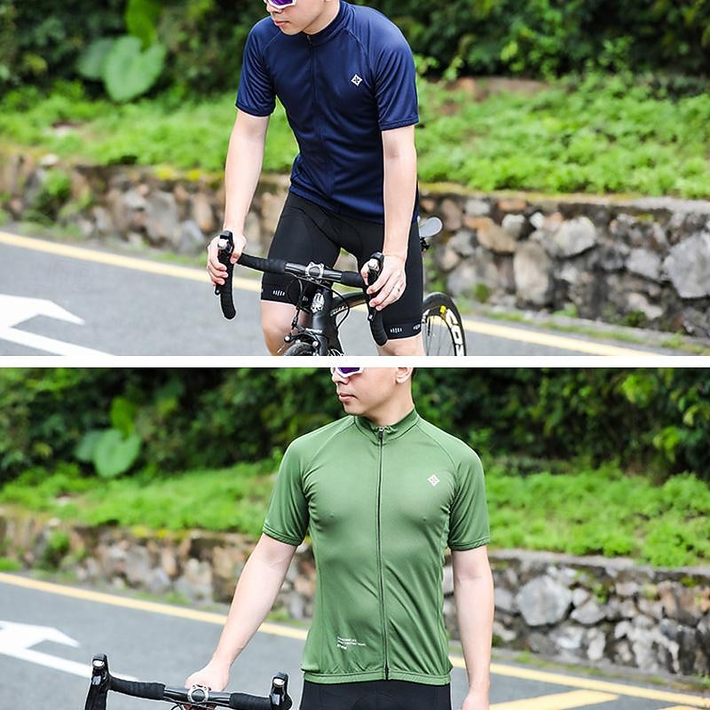 Men's Cycling Jersey Letter & Number Short Sleeve Bike Tee Tshirt Jersey Top with 3 Rear Pockets Mountain Bike MTB Road Bike Cycling Quick Dry Breathable Sports Black White Blue Clothing Apparel 2026 - $26.99 –P11