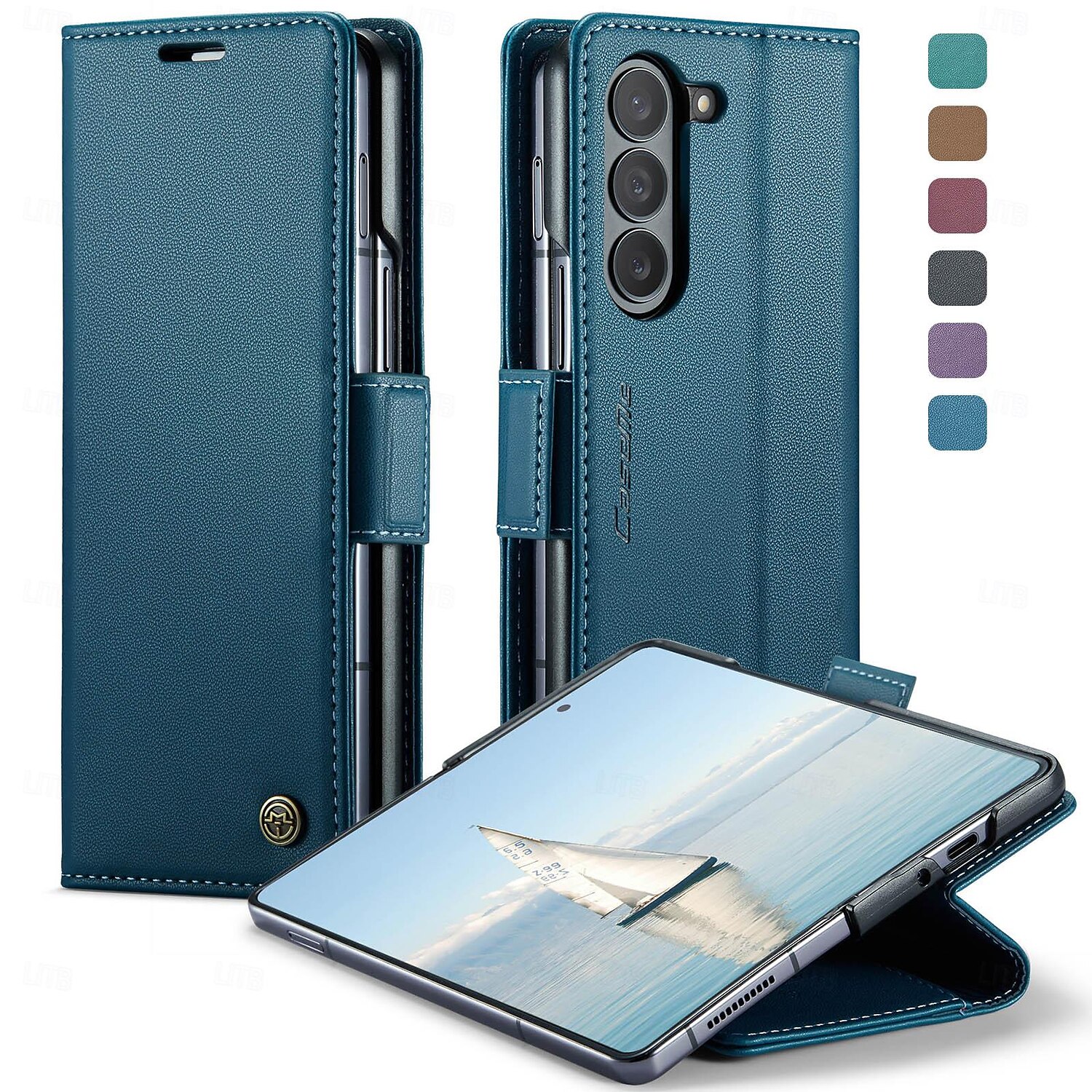 телефон Кейс для Назначение SSamsung Galaxy Z-сгиб 6 Кошелек для карт Матовый матовый Разъем для карты Защита от удара Ретро ТПУ 2025 - $14.99 –P9