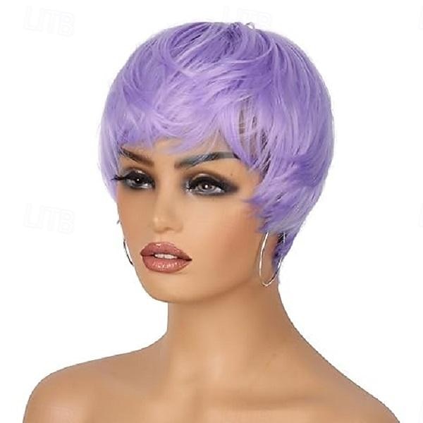 pixie corte perucas para mulheres negras e brancas perucas curtas em camadas resistentes ao calor sintético colorido cosplay carnaval festa perucas de 2026 por $17.99 –P5