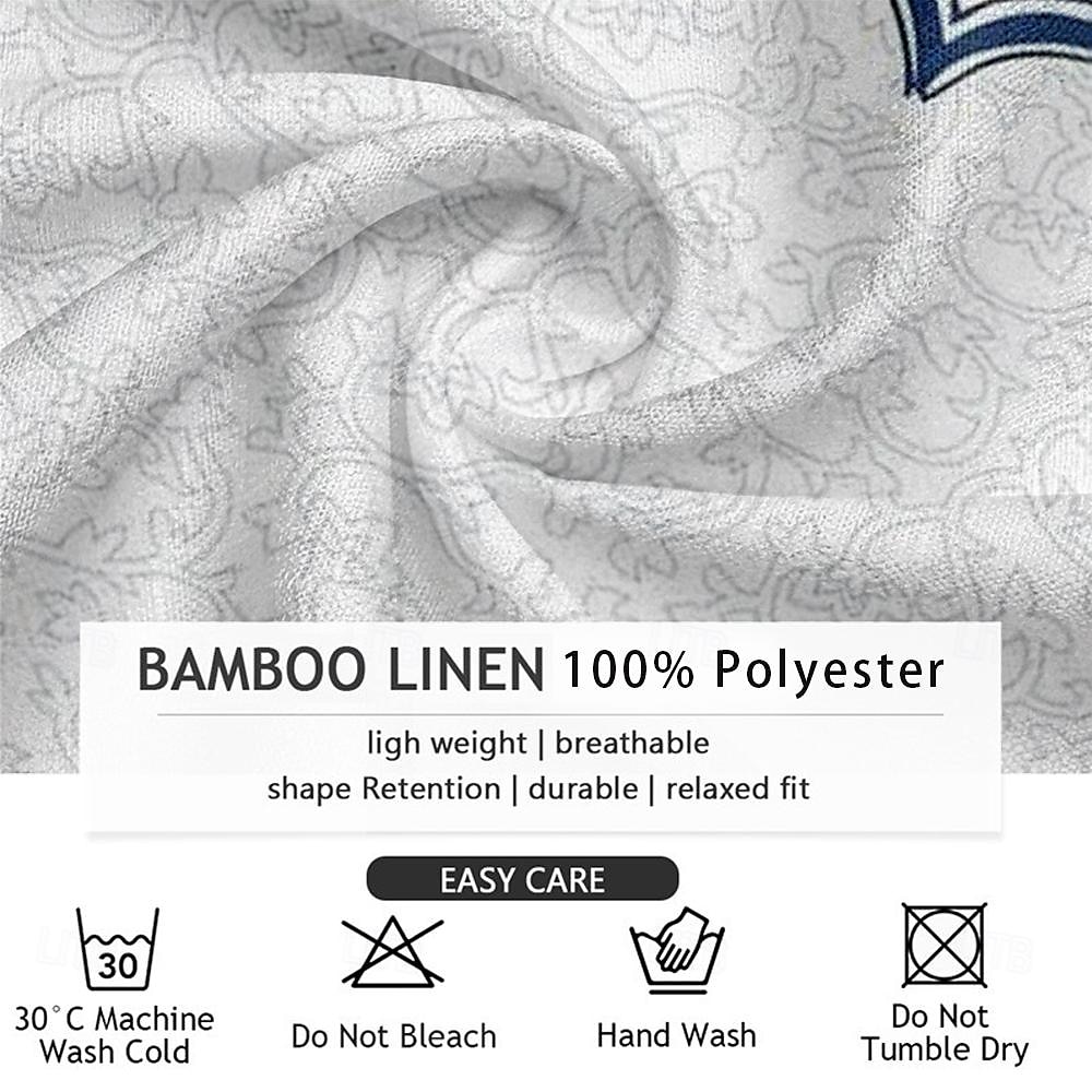 Herren Muster Ethnisch Hemd Knopfhemd Langarm Brautkleider schlicht Stamm Täglich Festtage Sommer Frühling Herbst Ständer Bedruckt Rote Blau Grün 2025 - $24.99 –P3