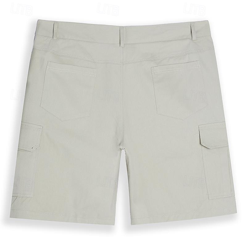 Men's Cargo Shorts Shorts Bermuda shorts Multi Pocket Straight Leg Plain Comfort Soft Knee Length Casual Holiday Beach Fashion Streetwear Black Green Micro-elastic 2025 - $27.99 –P2