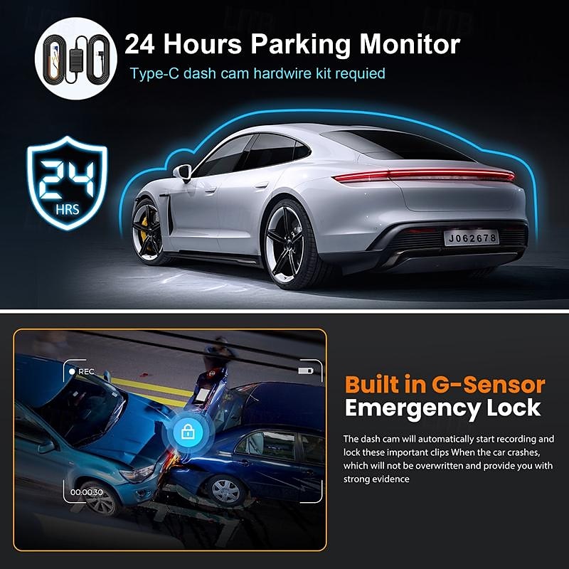 X21+ 2160P HD with Rear Camera Car DVR 170 Degree Wide Angle 3 inch IPS Dash Cam with WIFI / Night Vision / G-Sensor 4 infrared LEDs Car Recorder 2025 - $87.99 –P8