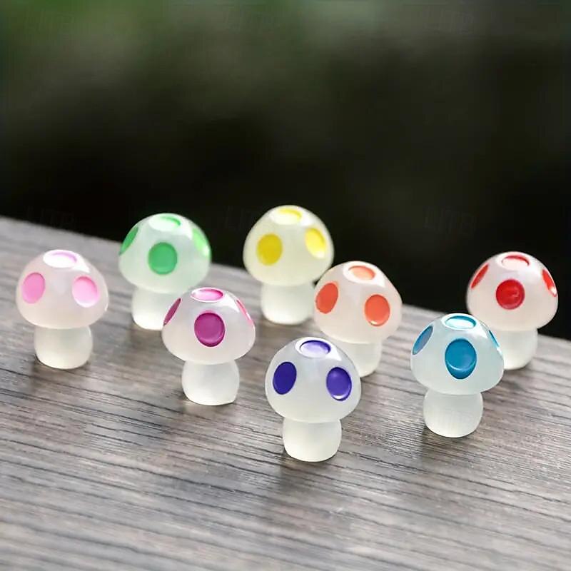 Micro-landscape Glow-in-the-dark Small Mushroom Cartoon Pendant Moss Gardening Creative Decorative Trinket 2025 - $11.99 –P8