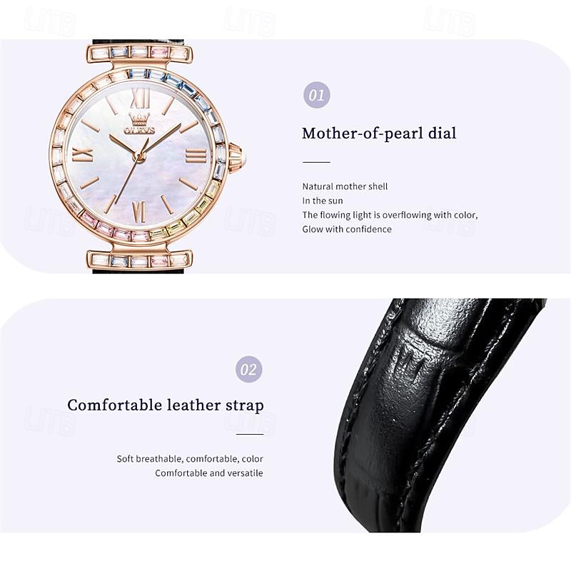 New Olevs Olevs Brand Fashion Trend Mother's Day Gift for Women'S Watches Simple Leisure Waterproof Versatile Mother's Day Gift for Women'S Sports Quartz Watch 2026 - $37.99 –P8
