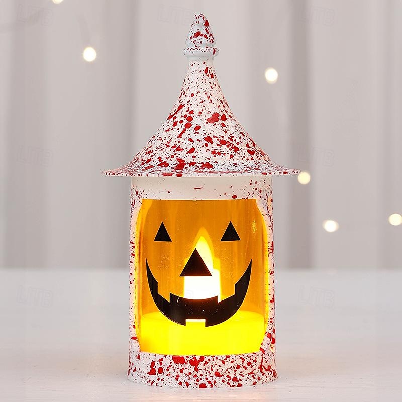lanterna di zucca di Halloween candela elettronica luce jack o lanterna luce zucca lampada notturna lampada a vento modello smorfia atmosfera festa di Halloween decorazione 1/3/5 pezzi del 2025 a $7.99 –P7