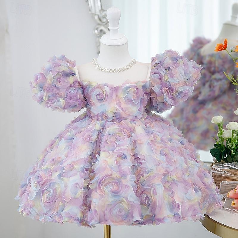 Toddler Girls' Party Dress Sequin Sleeveless Performance Mesh Cute Princess Polyester Above Knee Sheath Dress Tulle Dress Summer Spring Fall 3-7 Years Pink Mint Green Purple 2025 - $78.99 –P3