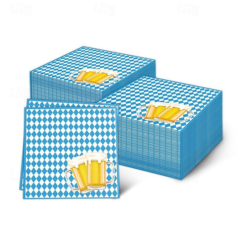 100 pezzi tovaglioli di carta oktoberfest tovaglioli usa e getta per feste oktoberfest set di tovaglioli per cena cocktail oktoberfest 6,7" x 6,7" tovaglioli piegati per stoviglie oktoberfest per del 2025 a $16.99 –P1