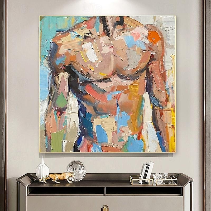 Homosexuell Körper Malerei handgemachte männliche Kunst Bude Ölgemälde Männer abstrakte Ölgemälde Wand Kunst Homosexuell Körper Malerei Wand Dekor Geschenke für Schlafzimmer Wohnzimmer Bar Dekoration 2025 - $123.99 –P4