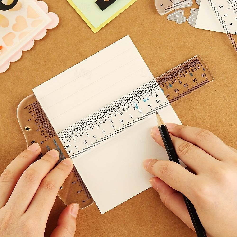 Clear Acrylic T-Square Ruler Crafting and Precision Drawing 6 inch Clear Measuerments Ruler Handtool 2025 - $15.99 –P2