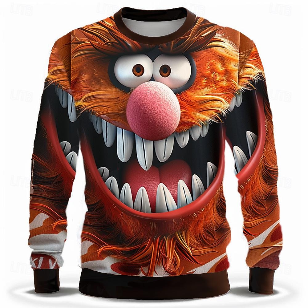 Homme Marrant Sweats à Capuche Sweat shirt manche longue Sweat-shirt Col Ras du Cou Mode 3D effet Automne Hiver de 2025 ? $28.99 –P1