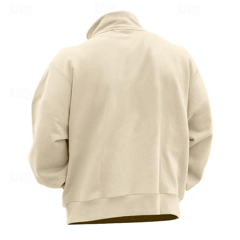 Per uomo Maglia Felpa con zip corta Aalbicocca Nero Bianco Vino Rosso Mezza zip Semplice Sport & Outdoor Quotidiano Ferie Poliestere Streetwear Essenziale Casual Autunno & Inverno Abbigliamento Felpe del 2026 a $28.99 –P16