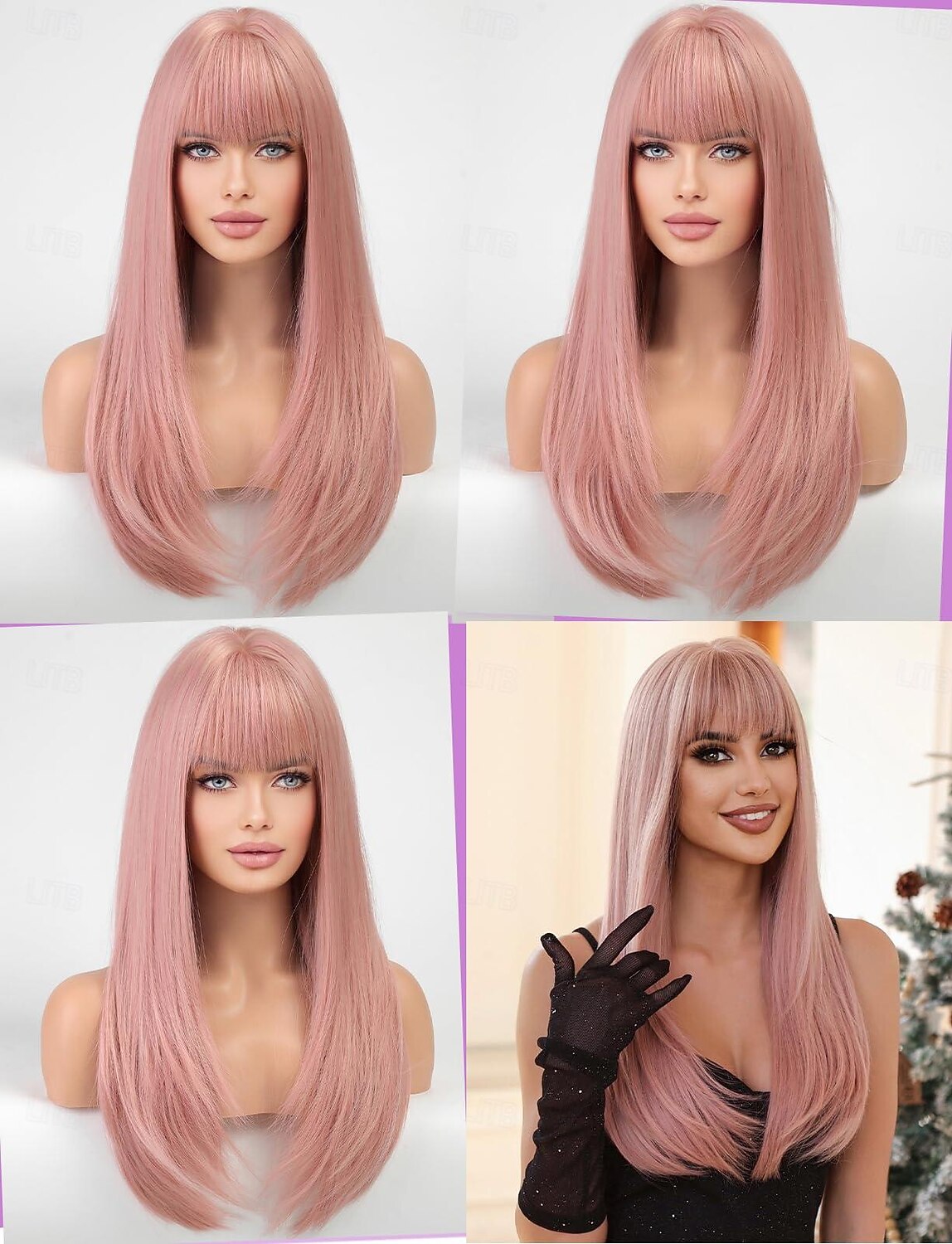 Wigs for Women Layered Straight Long Wig with Bangs Natural Synthetic Hair Halloween Cosplay Party Wigs 2026 - $18.99 –P5
