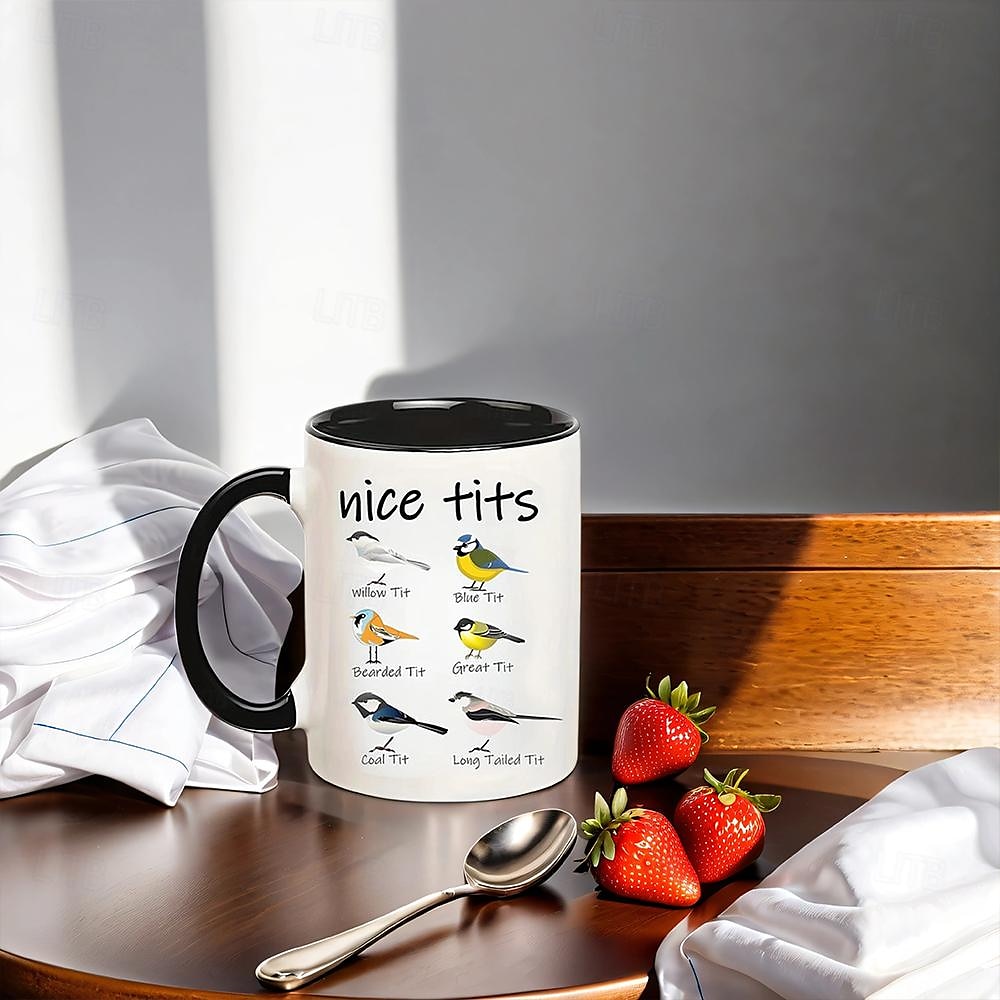 bella tazza di uccello con tette - divertente tazza di caffè per birdwatcher: tazza di caffè con linguaggio di uccelli, regalo di compleanno per donne, uomini e amanti degli uccelli - capacità di 11 del 2025 a $16.99 –P5