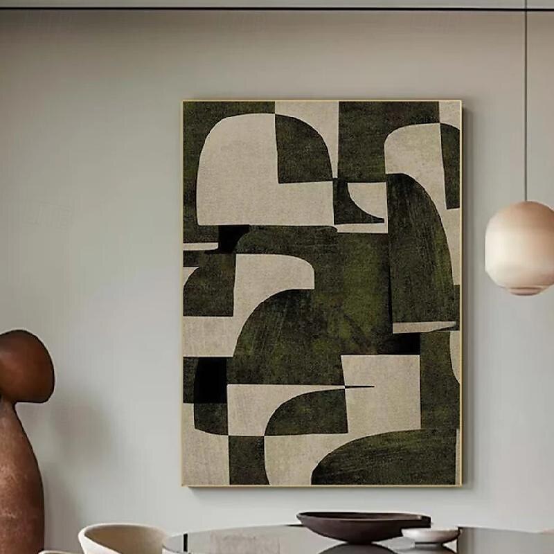 Ölgemälde handgemachtes beiges Wabi Sabi Ölgemälde handgemalte Wandkunst schwarz beige abstraktes Gemälde großes schwarzes minimalistisches Wandkunst beige strukturiertes Leinwandgemälde neutrales 2025 - $116.99 –P3