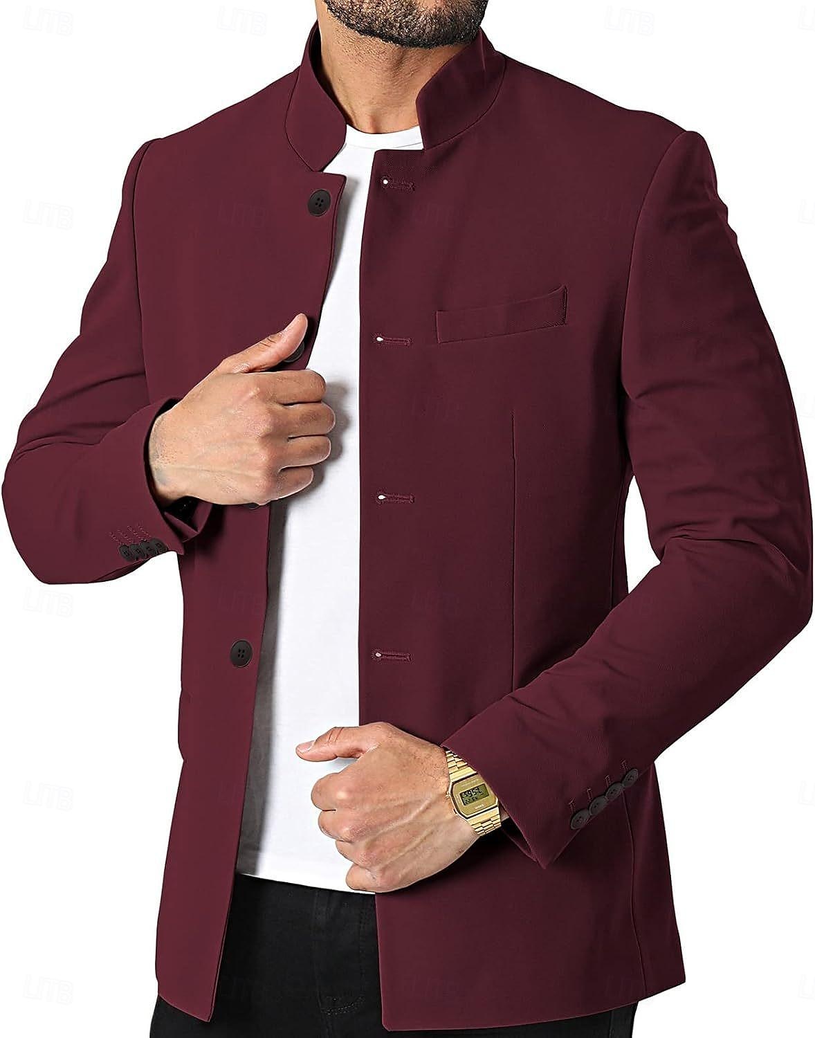 Unisex Leichte Jacke Freizeitjacke Chore-Jacke Casual Langlebig Tasche Frühling & Herbst Solide / einfarbig Athleisure Stehkragen Standard Schwarz Weiß Wein Dunkelblau Jacken 2025 - $61.99 –P10