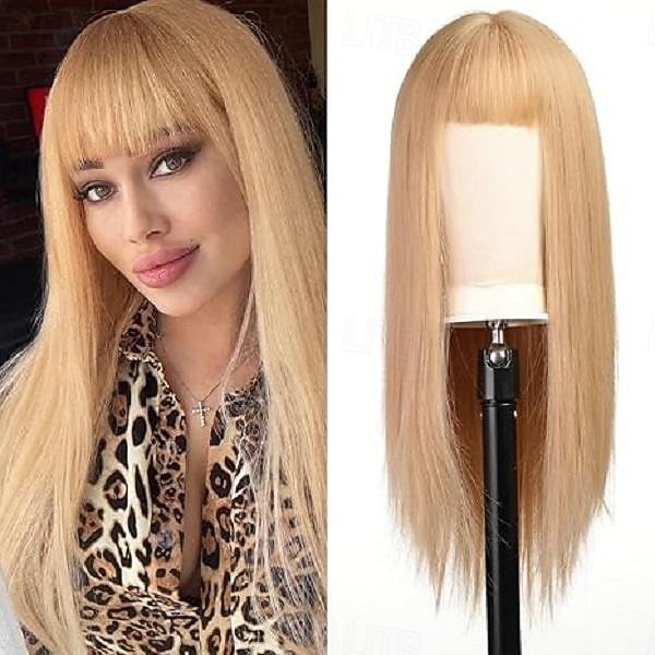 Wigs for Women Layered Straight Long Wig with Bangs Natural Synthetic Hair Halloween Cosplay Party Wigs 2026 - $18.99 –P4