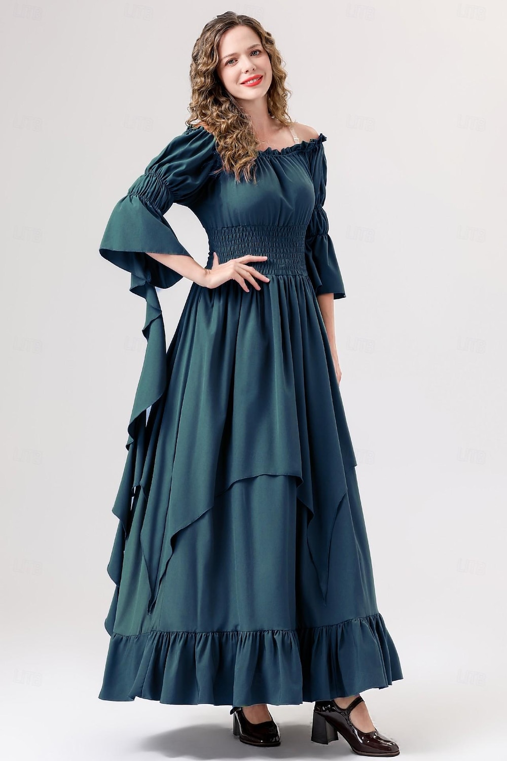 Retro Středověké Renesanční Šaty Šaty inspirované Regency Ren Faire Viking Elfí Dámské Keltské Fantazie Plesová maškaráda Večírek Dospělí Šaty 2025 - $43.99 –P17