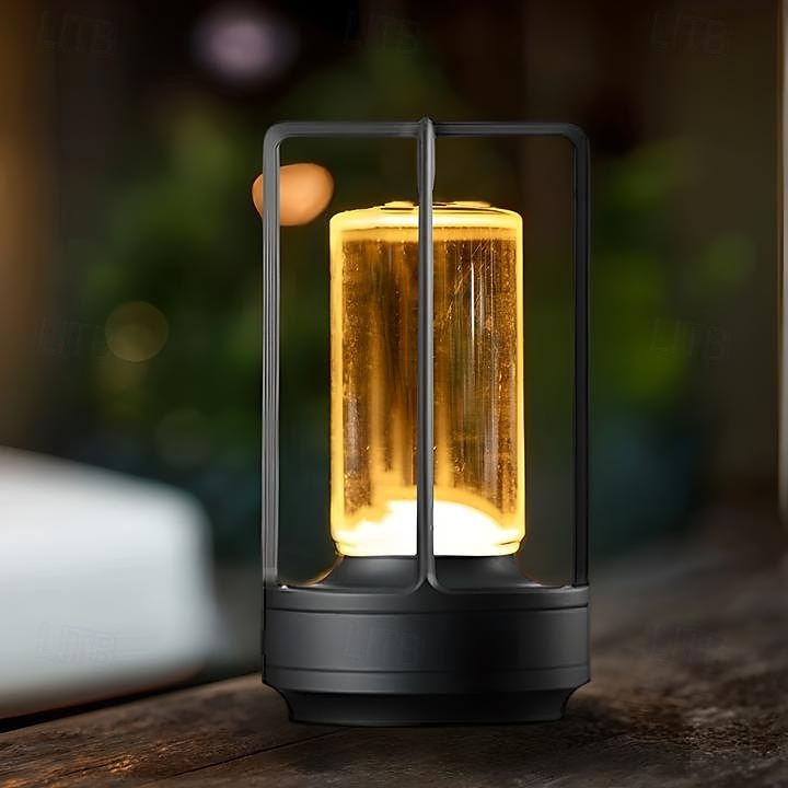 Lampada da tavolo a led senza fili Lampada da scrivania in metallo da bar retrò Ricaricabile Touch Dimmer Luce notturna Ristorante Camera da letto Arredamento per la casa all'aperto del 2025 a $44.99 –P12
