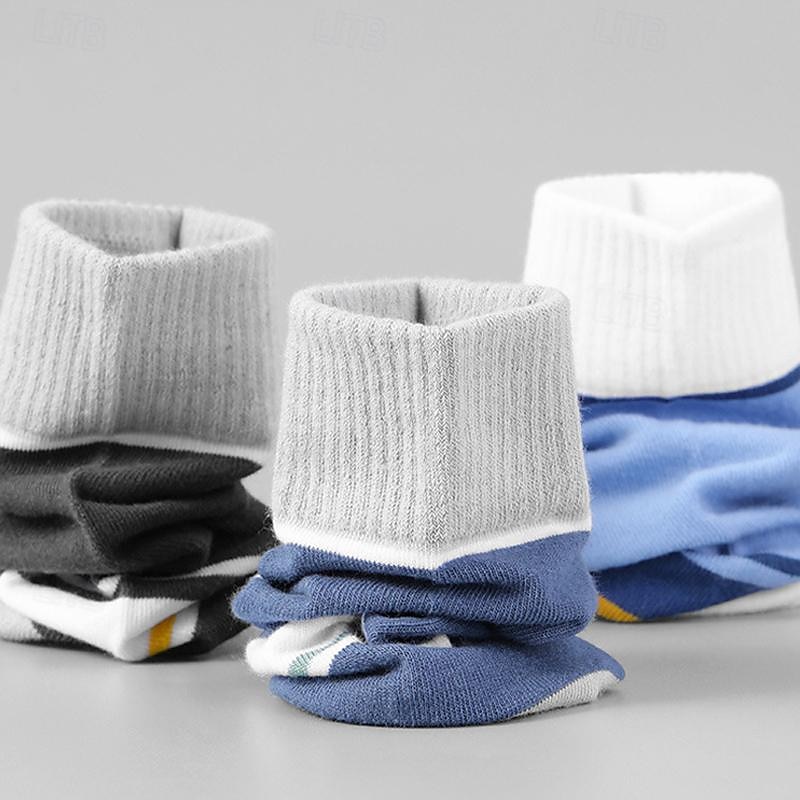 Herr 5 par Multipack Socka Löparstrumpor Vardagliga strumpor Regnbåge Färg Färgblock Randig Sport & Utomhus Dagligen Semester Grundläggande Medium Vår Höst Mode Ledigt 2025 - $3.99 –P6