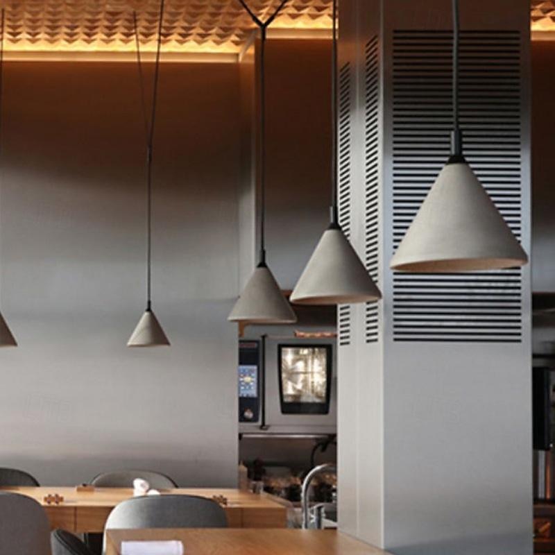 Industrial Cement Pendant Light Retro Loft Ceiling Hanging Lamp Dining Room Aisle Coffee Bar Kitchen Island Pendant Lamps E27 Grey Lamp Fixture Height Adjustable 2025 - $109.99 –P1