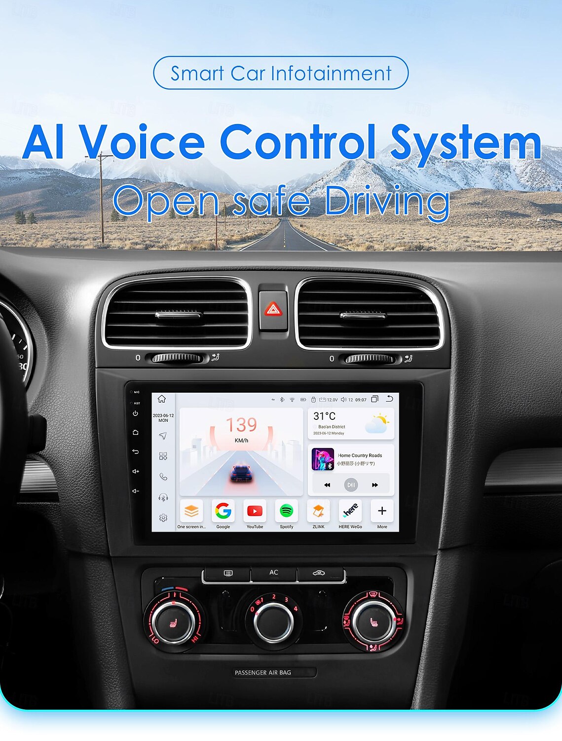 Android 12 for VW Volkswagen Golf 6 2008-2016 Car Radio Multimedia Video Player Navigation GPS 2025 - $103.99 –P1