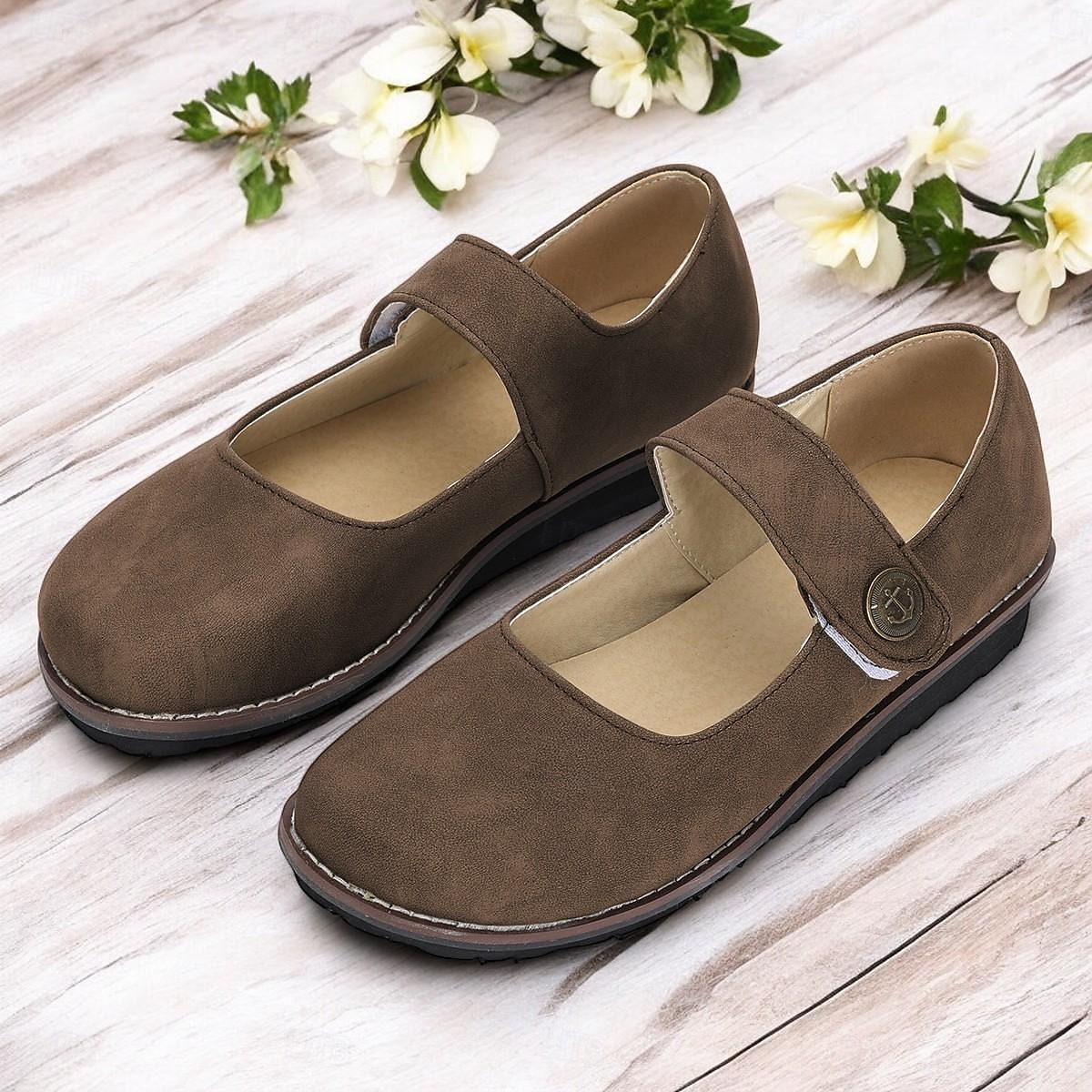 zelené dámské vintage mary jane flats - pohodlné a univerzální boty pro volný čas pro každodenní nošení a procházky 2025 - $54.99 –P4