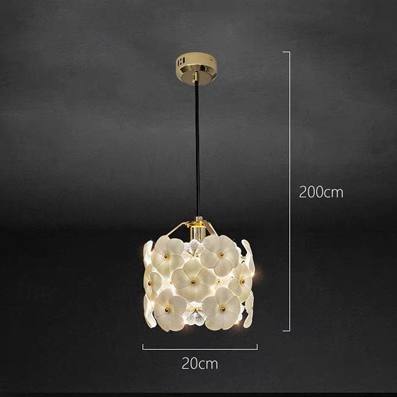 Luz pendente estilo francês flor romântica lâmpada corpo cristal/abajur de vidro luz suspensa 80in luminárias de fio pendente ajustável teto alto para quarto sala de estar luminária pendente de 2026 por $172.99 –P6