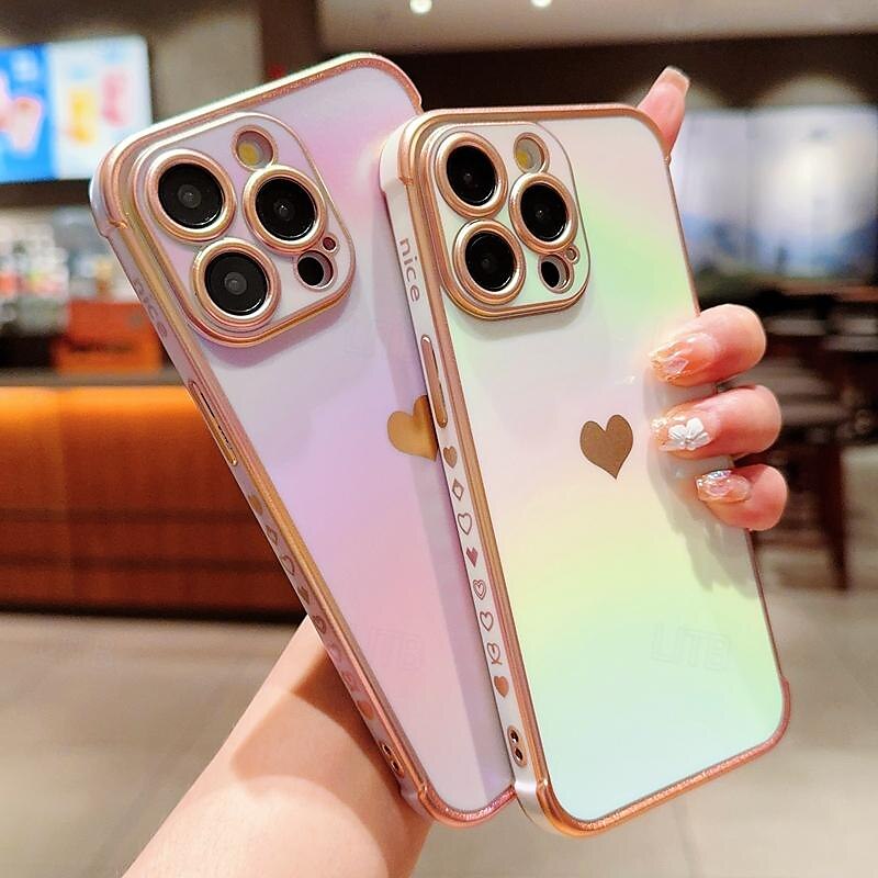 телефон Кейс для Назначение айфон 16 Айфон 15 Про Макс Плюс iPhone 14 13 12 11 Pro Max Plus Кейс на заднюю панель Блеск Блеск Блестящий Защита от удара ТПУ Покрытие 2025 - $15.99 –P16