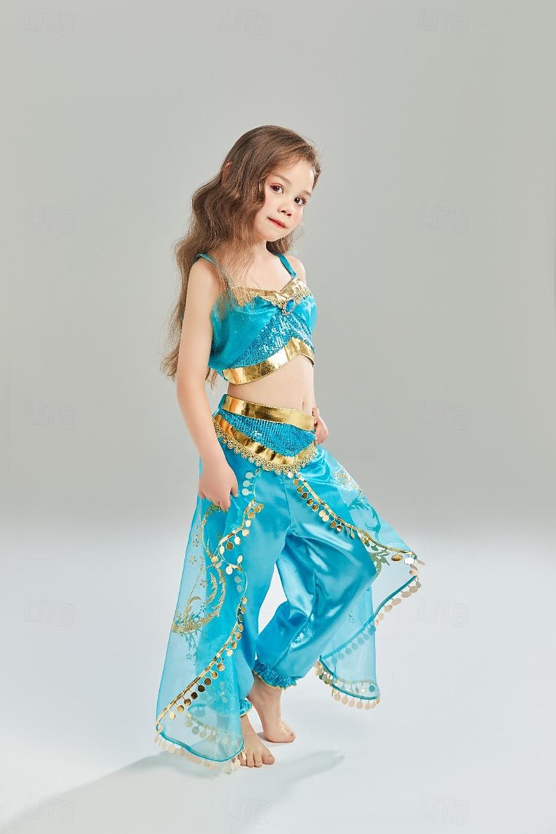 Aladdin Pohádka Princeznovské Jasmín Úbory Téma Party Kostým cosplay Filmové kostýmy for Dívčí Děti Karneval Večírek 2025 - $30.99 –P4