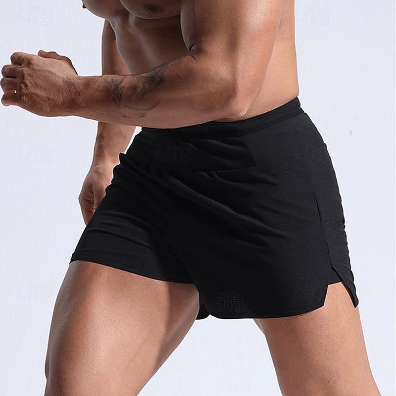 Men's Sweat Shorts Shorts Summer Shorts Pocket Drawstring Elastic Waist Plain Comfort Short Sports Outdoor Daily Going out Fashion Casual Black Red Micro-elastic 2025 - $23.99 –P6