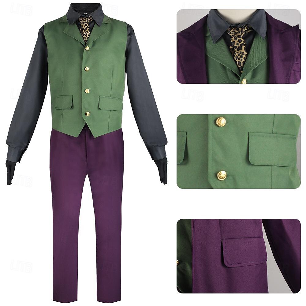 Žolík Klaun Kabát Kalhoty Dospělé Pánské cosplay Večírek Karneval Plesová maškaráda Jednoduchý karnevalový kostým 2025 - $90.99 –P2