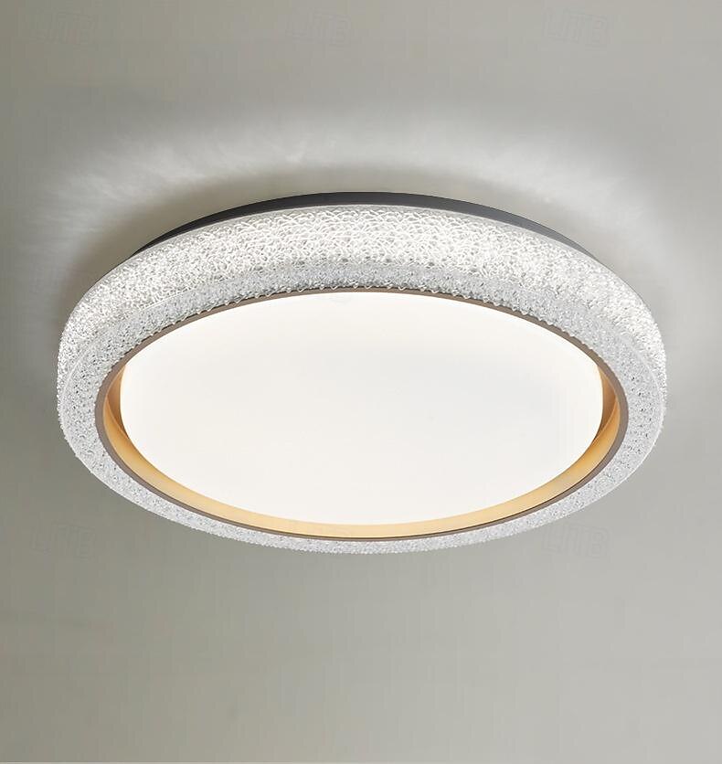 Plafoniere a led dimmerabili 50 cm 1 luce moderna arte industriale circolare in metallo spazzolato semi incasso 42 w per cucina camera da letto soggiorno 220-240 v del 2025 a $179.99 –P9