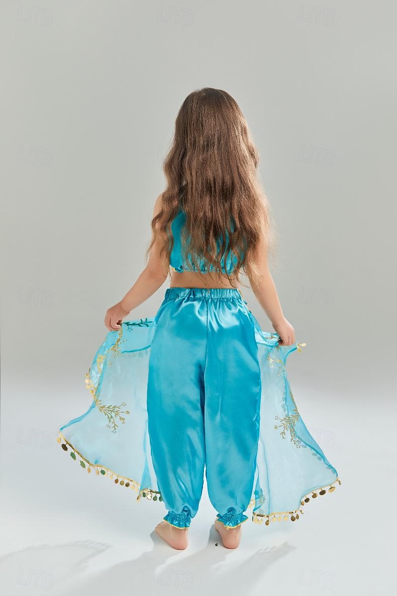 Aladdin Pohádka Princeznovské Jasmín Úbory Téma Party Kostým cosplay Filmové kostýmy for Dívčí Děti Karneval Večírek 2025 - $30.99 –P5