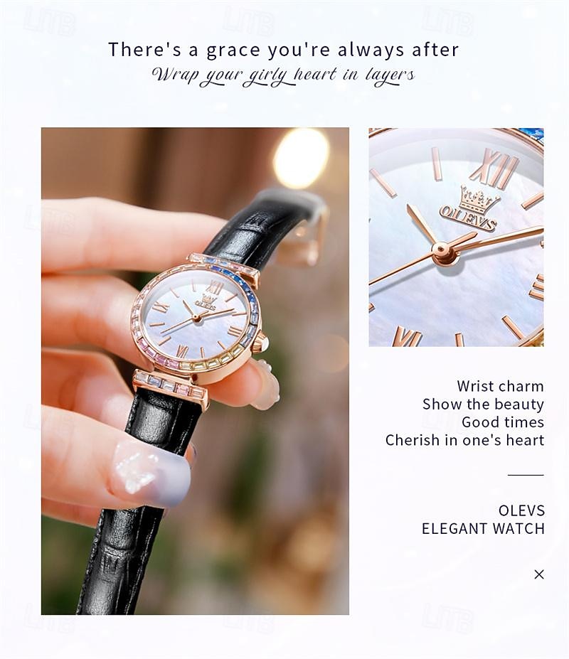 New Olevs Olevs Brand Fashion Trend Mother's Day Gift for Women'S Watches Simple Leisure Waterproof Versatile Mother's Day Gift for Women'S Sports Quartz Watch 2026 - $37.99 –P4