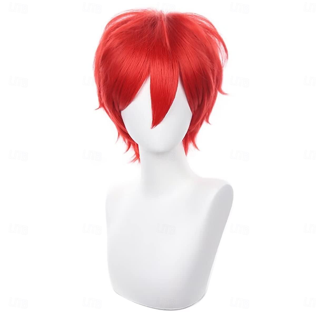 perruque cosplay courte hérissée duveteuse résistante à la chaleur en cheveux synthétiques en couches pour hommes et femmes, perruque de fête de carnaval de 2025 ? $19.49 –P7