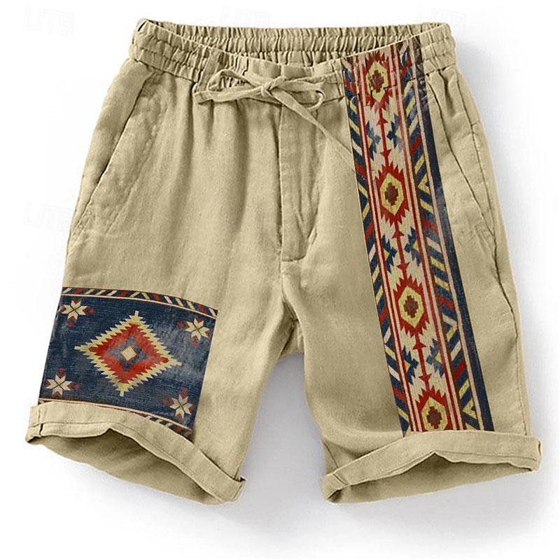 رجالي الرسم شورتات شورت صيفي شورت الشاطئ خصر متوسط مصمم النمط العرقي فضفاض مناسب للبس اليومي مناسب للعطلات رباط مرونة الخصر طباعة ثلاثية الأبعاد مصمم ملابس 2025 - $10.99 –P10