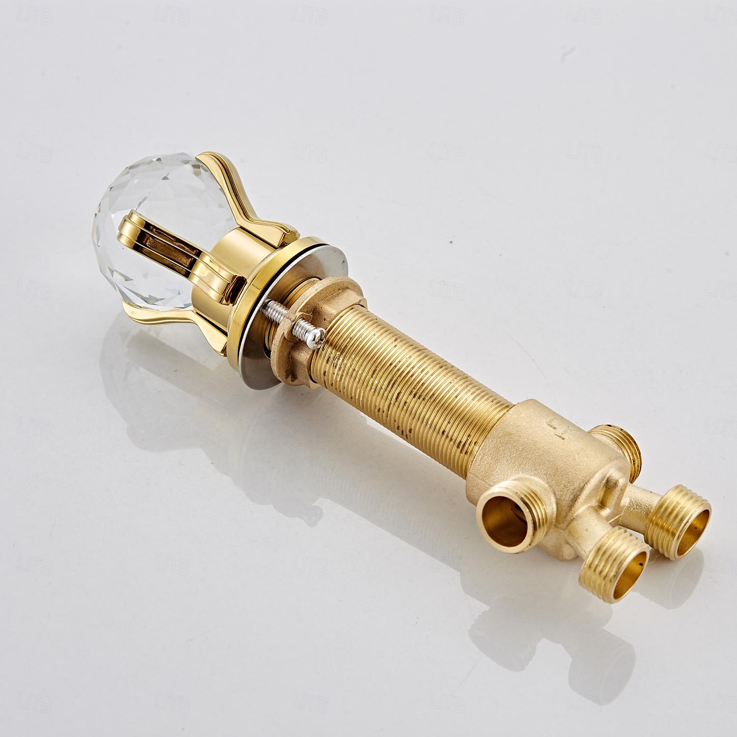 Waschbecken Wasserhahn - Verbreitete Galvanisierung 3-Loch-Armatur Zwei Griffe Zwei LöcherBath Taps 2025 - $275.39 –P5