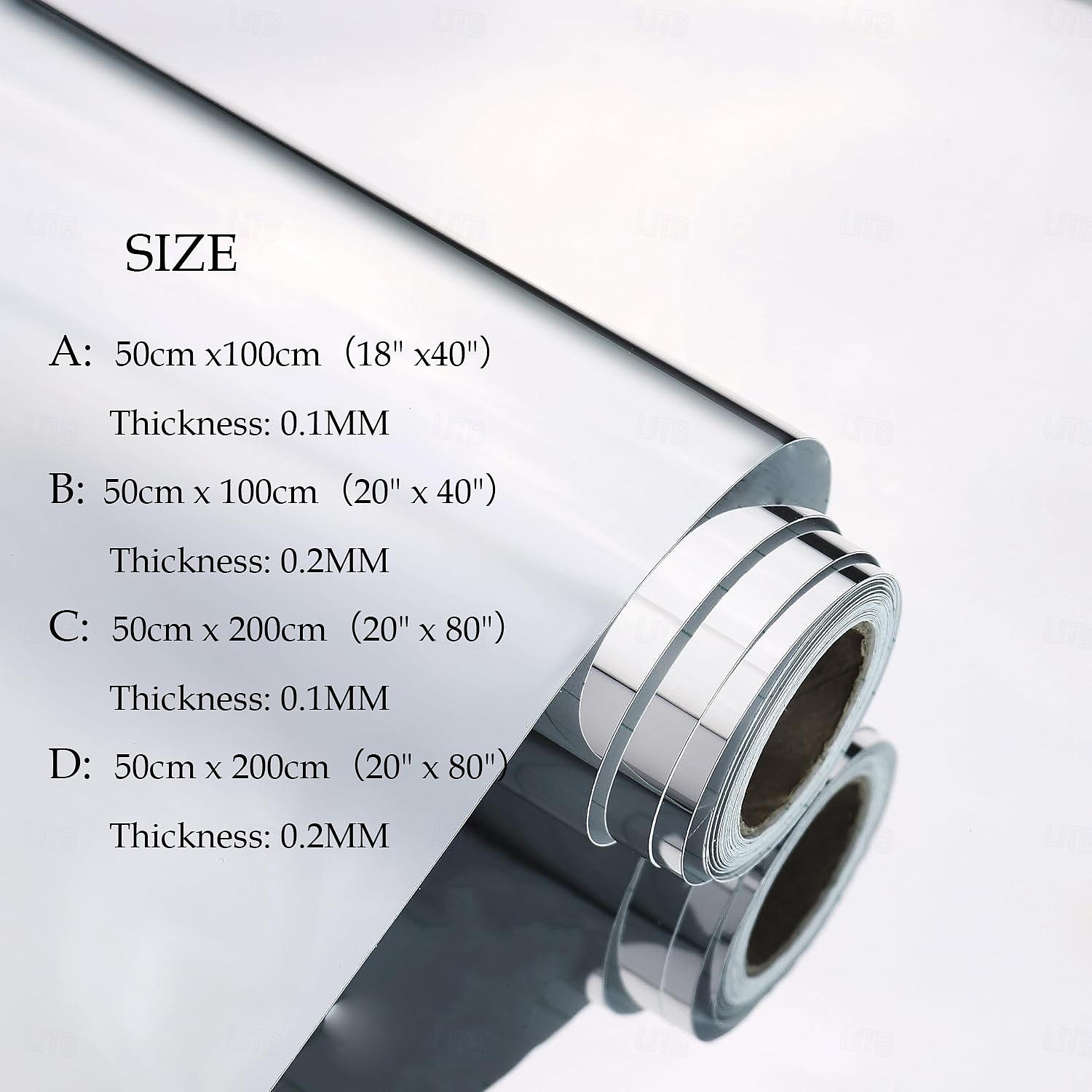 Mirror Sticker for Walls Self Adhesive Mirror Contact Paper Peel and Stick Vinyl Mirror Wallpaper Stickers for DIY Home Decor Bedroom Door Cabinets Craft Countertops Dresser 2025 - $13.99 –P1