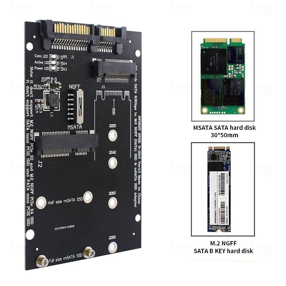 m.2 msata إلى sata 2.5 بوصة لوحة محول محول بطاقة محول لوحة 2025 - $20.99 –P3
