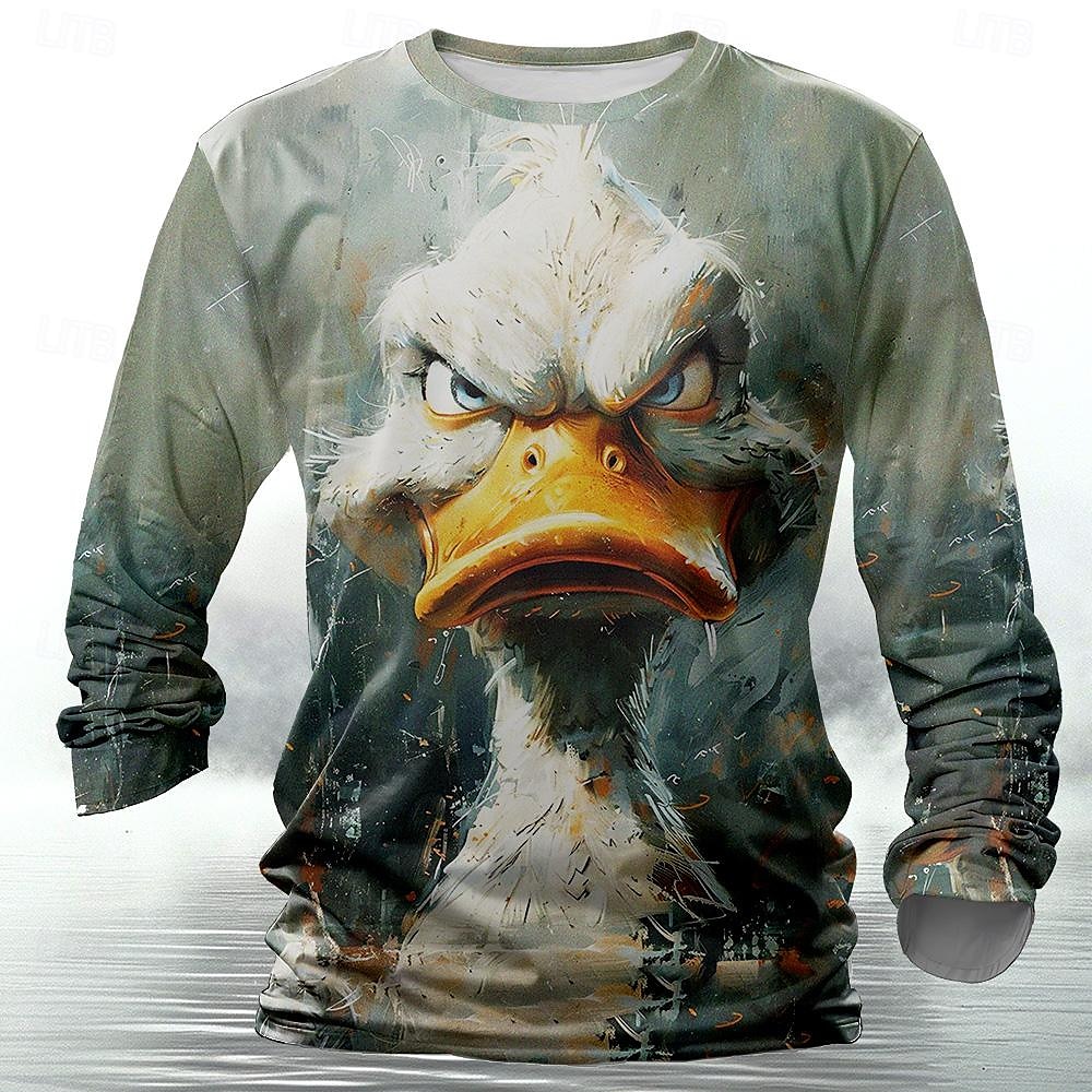 Per uomo Animali Divertente maglietta Camicia Henley Manica lunga maglietta Stampa 3D Girocollo Camicia Originale Retrò vintage Strada Informale Giornaliero Rosso Viola Verde Estate Primavera Autunno del 2025 a $19.99 –P1