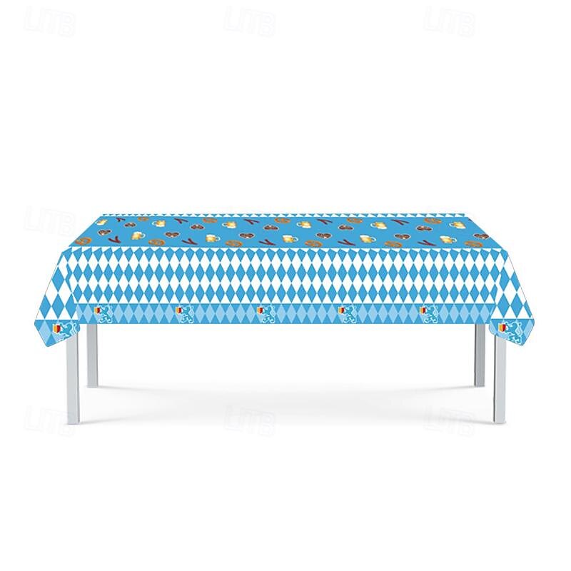 118 pezzi di forniture per festa dell'oktoberfest 16 pezzi 9 piatti piani 16 pezzi 7 piatti da dessert 16 tazze 1 tovaglia 20 tovaglioli per il pranzo 1 striscione e 48 pezzi coltello forchetta e del 2025 a $26.99 –P7