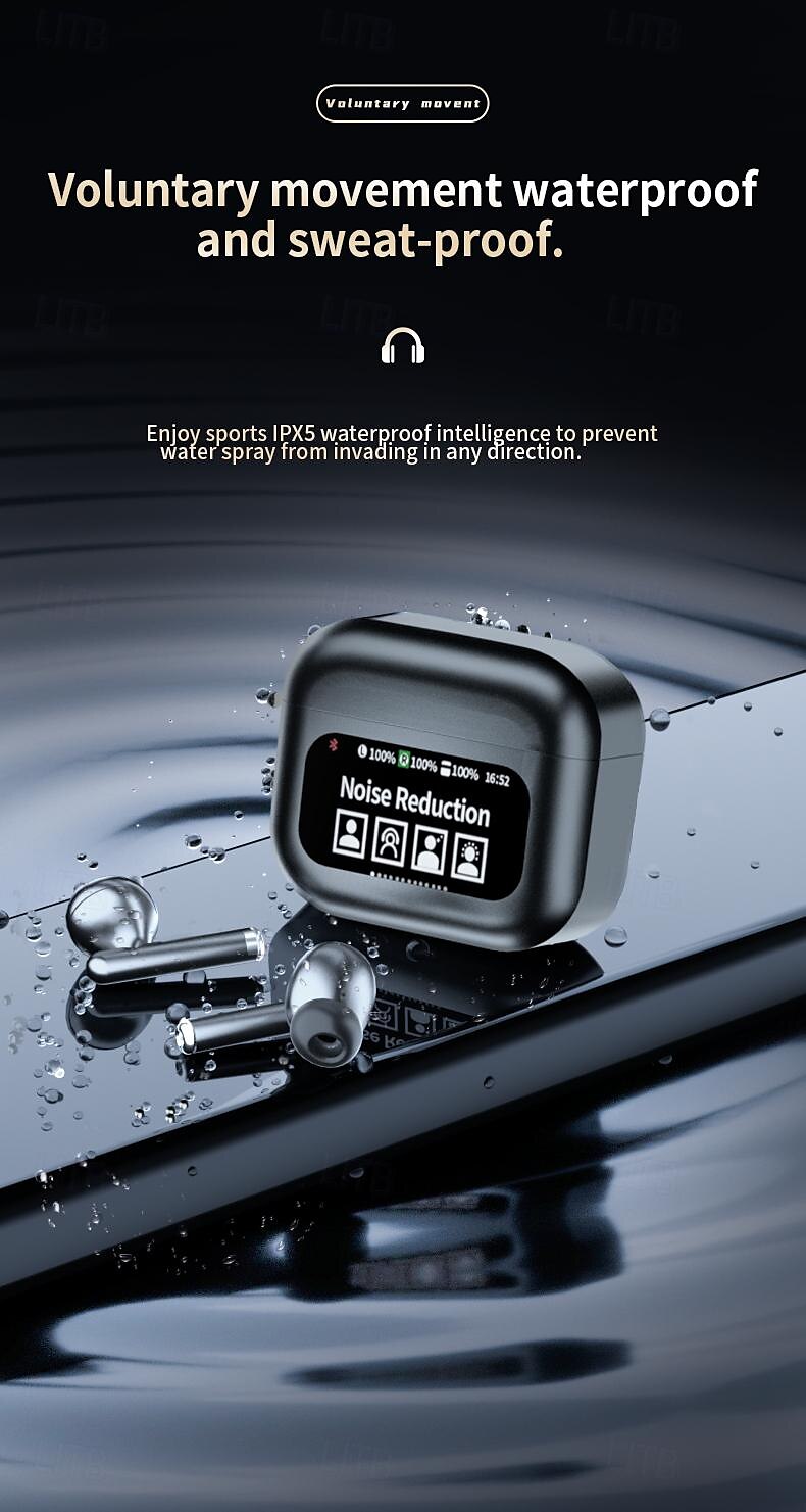 Bluetooth Headset LCD Digital Display Sport Headset Built-in Microphone Headset 2025 - $29.99 –P4