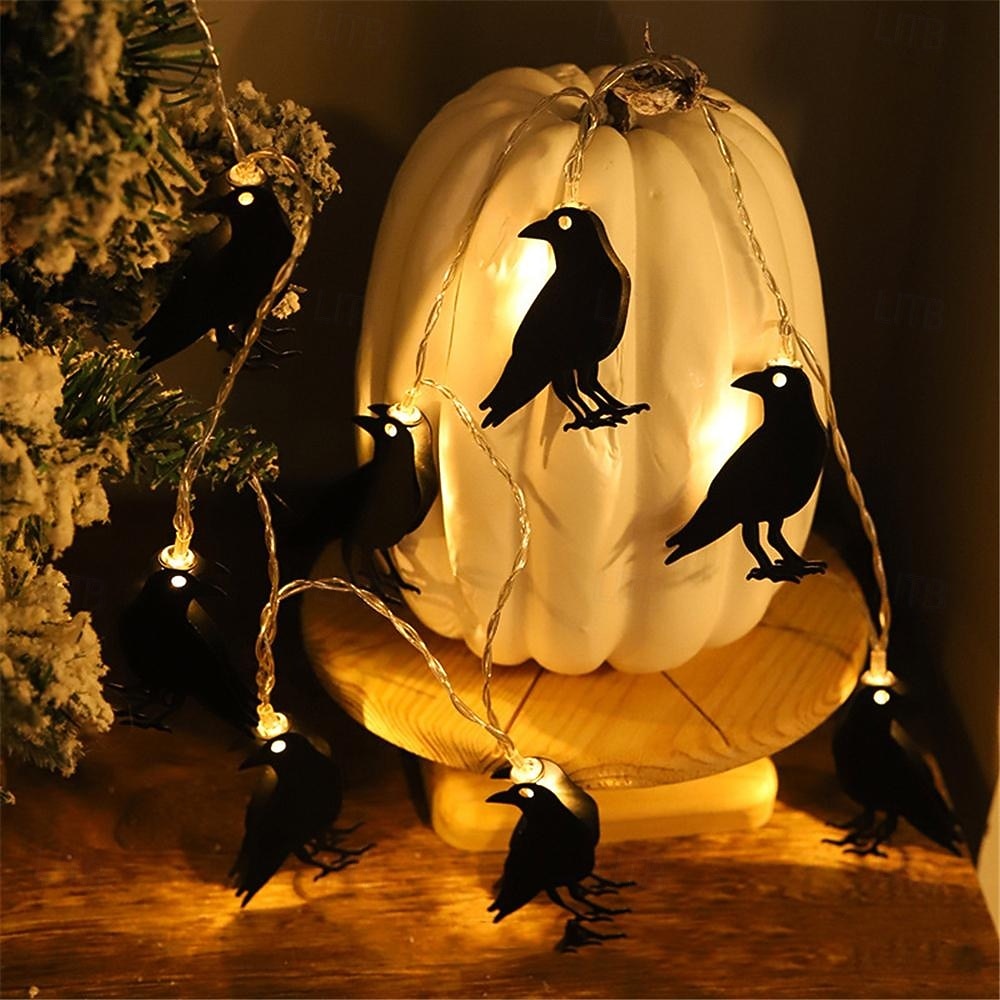 1,5 m - 10 LEDs Halloween Fledermaus Krähe Geister Lichterkette LED Eisenförmiges Licht Nachtlicht Beleuchtete Geister Festival Party Dekoration Licht Garten Hof Atmosphäre Licht Batterien betrieben 1 2026 - $13.99 –P5
