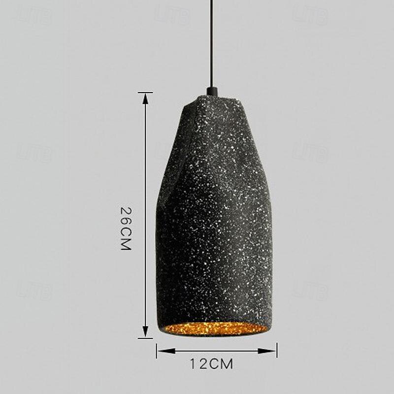 Lampadari A Sospensione A Led E27 Con Finitura In Terrazzo Industriale Lampada A Sospensione Color Cemento Lampada A Sospensione Con Paralume In Vetro Trasparente Per Ingresso Rustico, Sala Da Pranzo, del 2025 a $109.99 –P4
