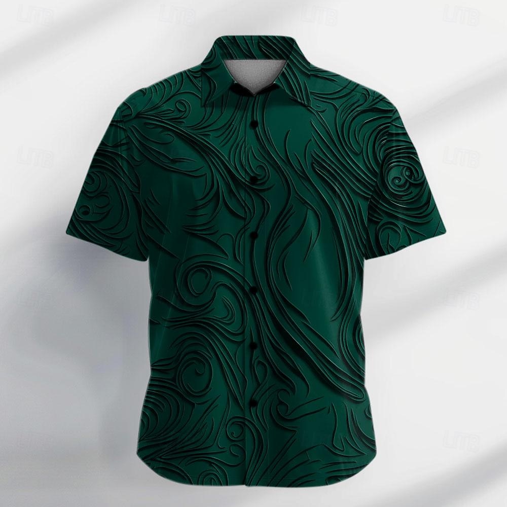 Men's Shirt Dress Shirt Graphic Party Daily Black Purple Green Short Sleeve Turndown Summer Clothing Apparel Buttons 2026 - $25.99 –P2