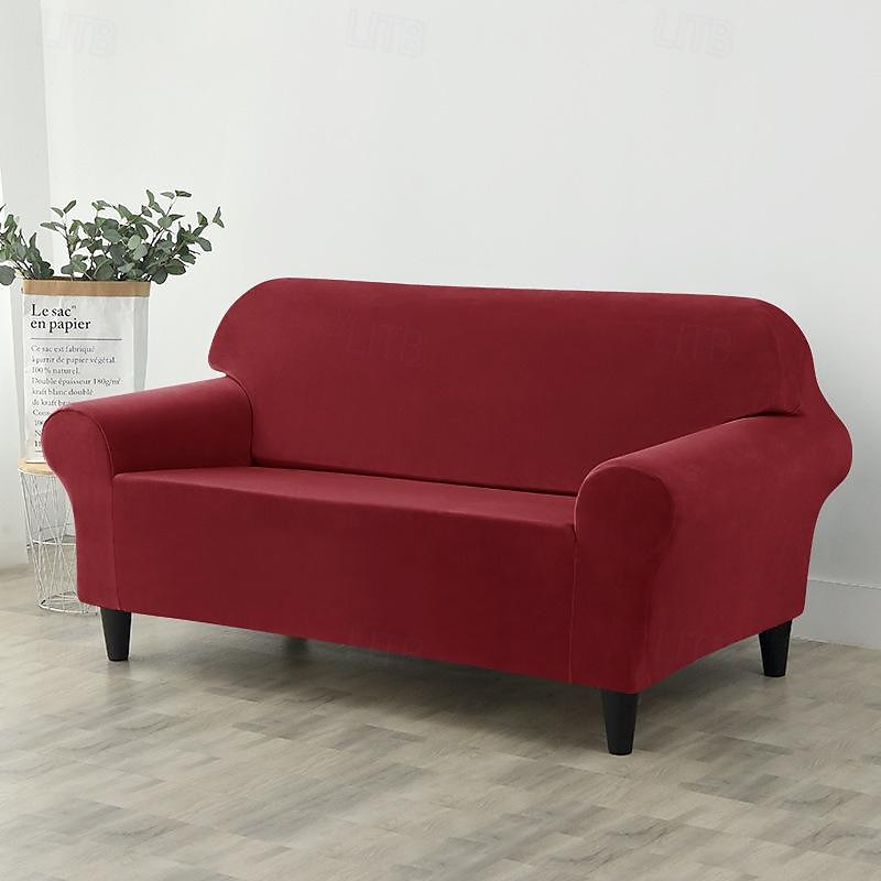capa completa de veludo para sofá capa de sofá pelúcia e extensível tecido macio e durável com tudo incluído - fácil de instalar limpo - perfeito para proteger e melhorar seu sofá de 2025 por $35.99 –P4