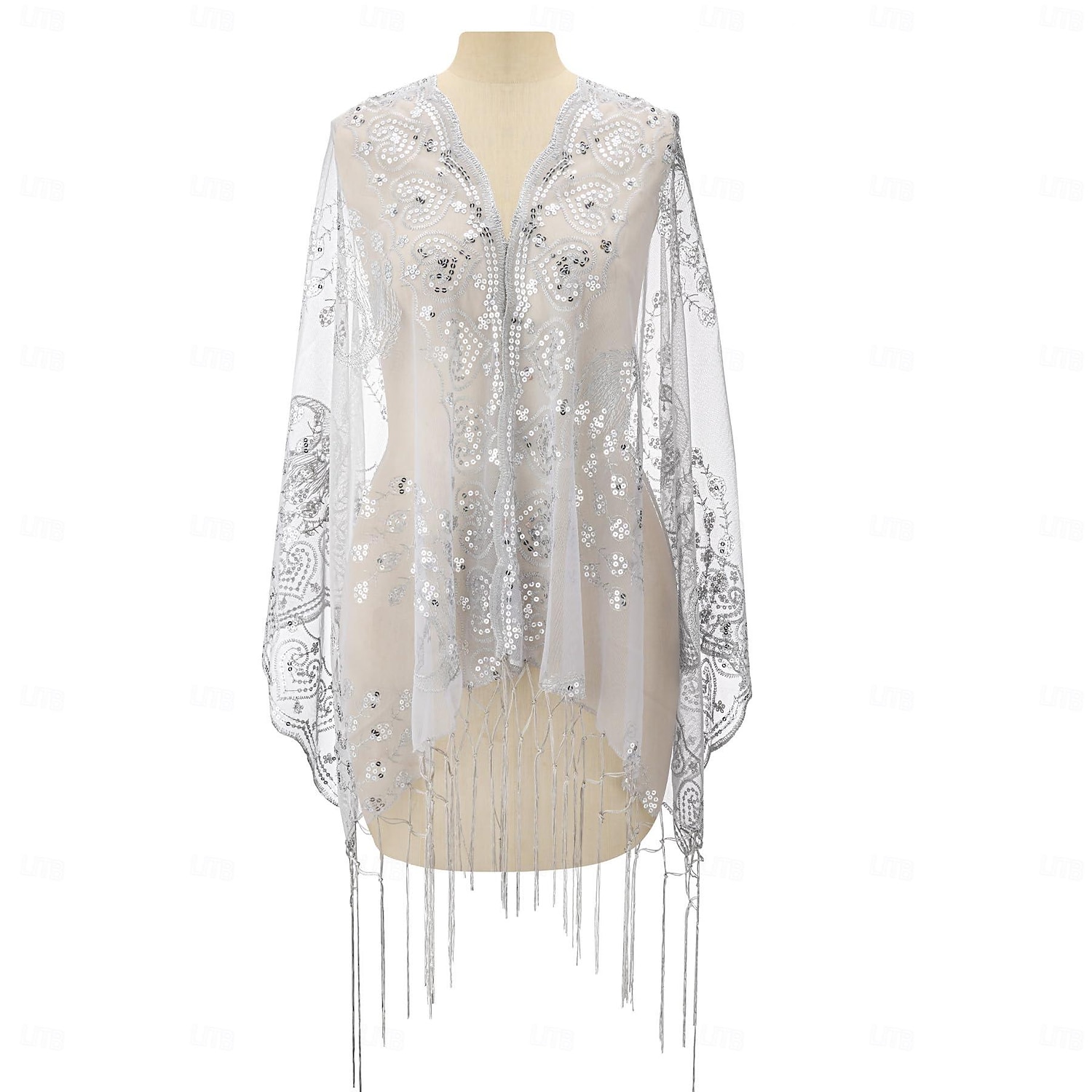 lange sjalomslag for kvinner fra 1920-tallet, kveldssjal med paljetter for kvinner formell/fest/bryllup/formell/harlem night 2025 - $27.99 –P5